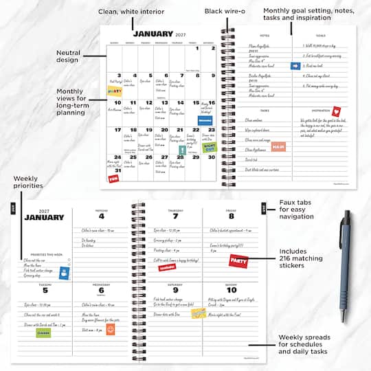 2027 Coca-Cola Medium Weekly Monthly Planner